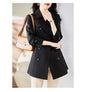 Women's Mid-length Trench Coat Double Breasted Fitted Waist Overcoat