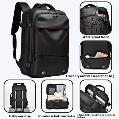 Large Capacity Expansion Multifunctional Vacuum Compression Backpack For Men